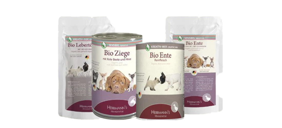 Imagen envases de comida para perro marca BIO